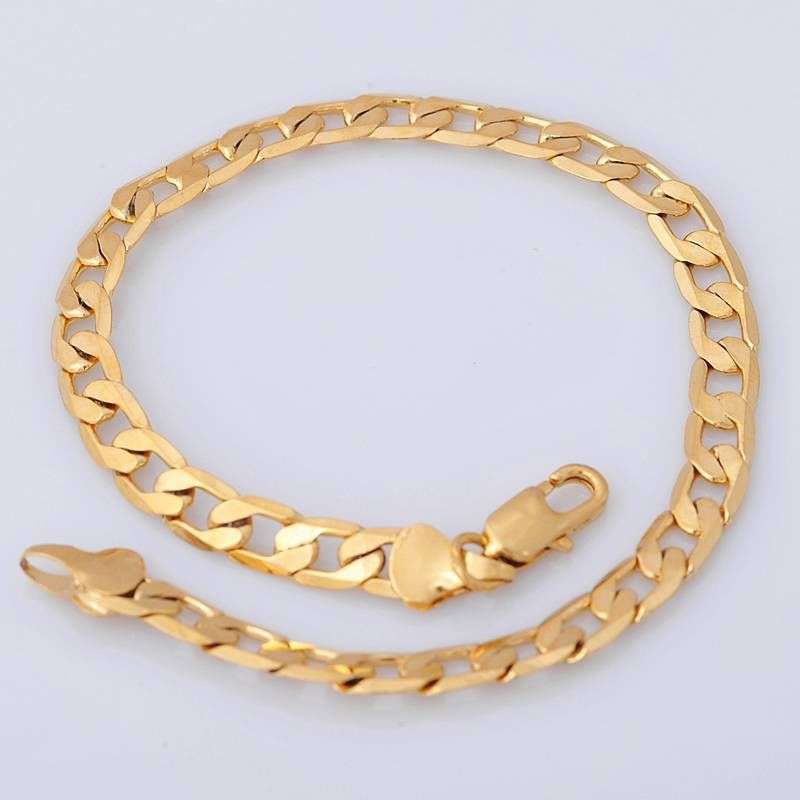 Mens 18KT Yellow Gold Filled Hand Chain ( 22cm )